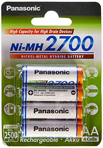 Panasonic High Capacity AA Mignon NI-MH 2700 Akku wiederaufladbar