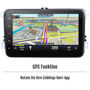 8'' HD Touchscreen Bluetooth DVD GPS Navigation Autoradio DAB für VW Seat Skoda